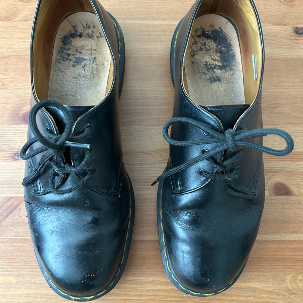 Dr. Martens Black Leather Oxfords 1461 Made in England